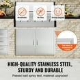 thumbnail image 2 of KFFKFF Double Access Door for Outdoor Kitchen, 39W x 26H Inch, Stainless Steel, Flush Mount, Includes Handles and Hooks, Ideal for BBQ Island, Grilling Area, Exterior Cabinet, 2 of 9