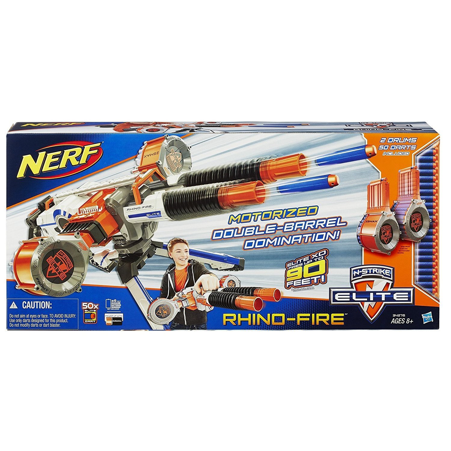 Nerf N-Strike Elite Rhino-Fire Blaster with 50 Darts! Brand New & Boxed 
