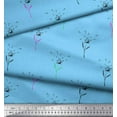 thumbnail image 3 of Soimoi Blue Cotton Duck Fabric Clove Leaves Print Fabric by the Yard 44 Inch Wide, 3 of 3