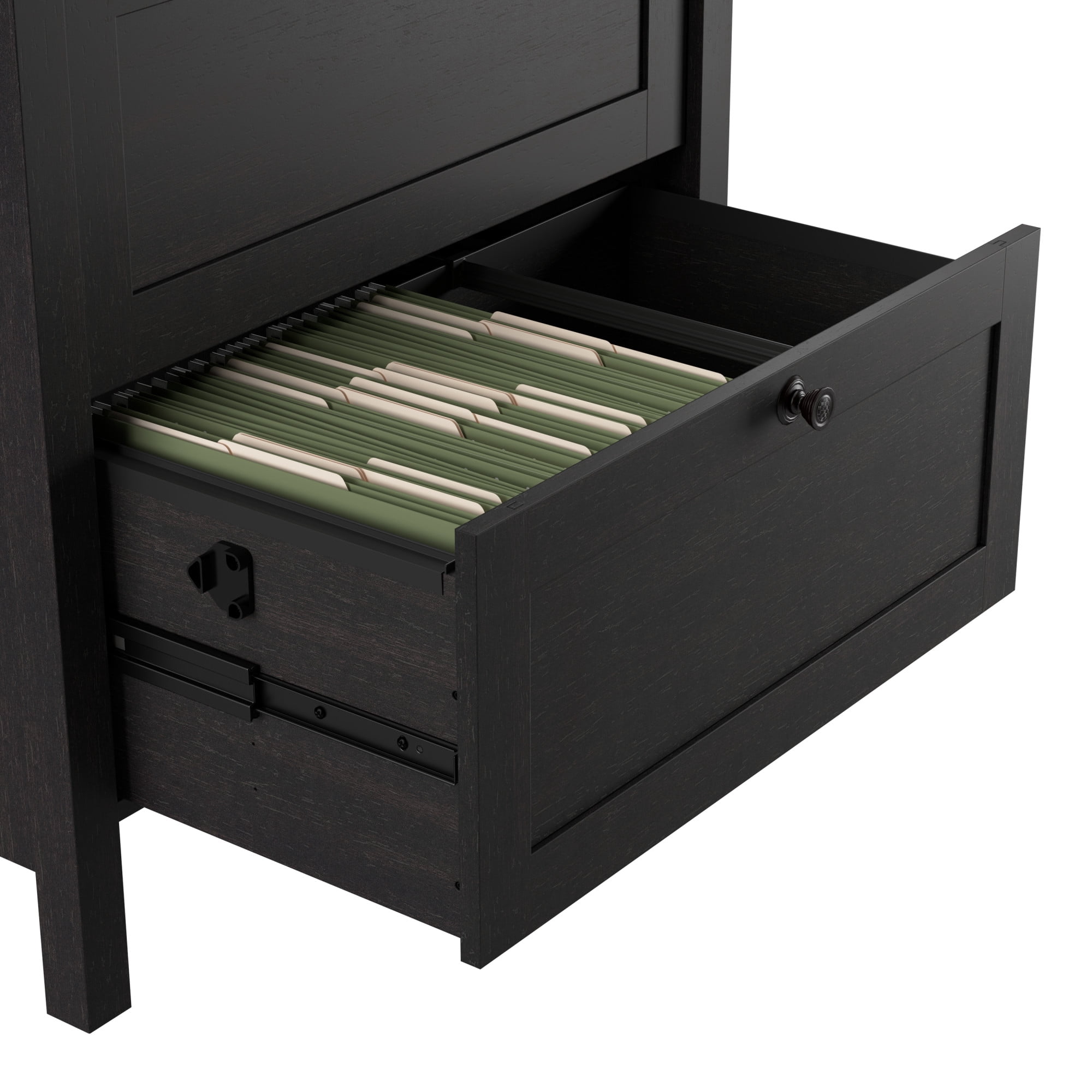Mayfield 2 Drawer Lateral File Cabinet in Vintage Black and Reclaimed Pine