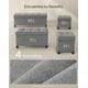 thumbnail image 5 of SONGMICS Puff Almancenaje, Banco Almacenamiento, 38 x 110 x 40 cm, Taburete con Reposapiés, para Salón, Dormitorio, Gris Paloma, 5 of 5