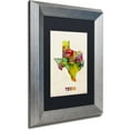 thumbnail image 2 of Trademark Fine Art "Texas Map" Canvas Art by Michael Tompsett Black Matte, Silver Frame, 2 of 2