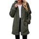 thumbnail image 2 of Cárdigan de Larga con Capucha y Cremallera para Mujer, Chaqueta Holgada de Felpa, Chaqueta de Felpa para Mujer Verde M, 2 of 8