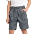 thumbnail image 5 of Boys Cargo Shorts Lightweight Elastic Waist Quick Dry Casual Summer Hiking Outdoor Camping Shorts with Pockets,Sizes 3-15, 5 of 10