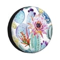 thumbnail image 1 of Fotbe Cactus Funda de Llanta de Repuesto con Estampado, Engrosada, Ajuste Universal para Jeep, Remolque, RV, SUV, Camión-16 inch, 1 of 6