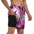 thumbnail image 2 of Yiaed Skull White Horse Print Mens Swim Trunks Bathing Suit Compression Liner Beach Swim Shorts Swimwear Quick Dry Zipper Pocket No-Chafing Board Short-X-Large, 2 of 6