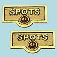 thumbnail image 2 of 2 Switch Plate Tags SPOTS Name Signs Labels Lacquered Brass Traditional Engraved Wall Light Switch Cover Labels | Renovators Supply, 2 of 2