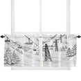 thumbnail image 6 of White Snow Cable Car Ski Mountain Sketch Window Curtains for Living Room the Bedroom Home Interior Kids Room Decor Drapes, 6 of 7
