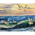thumbnail image 1 of Kit de pintura por números, arte al óleo artesanal, imagen de gaviota, decoración de pared del hogar, 50x40cm, 1 of 9