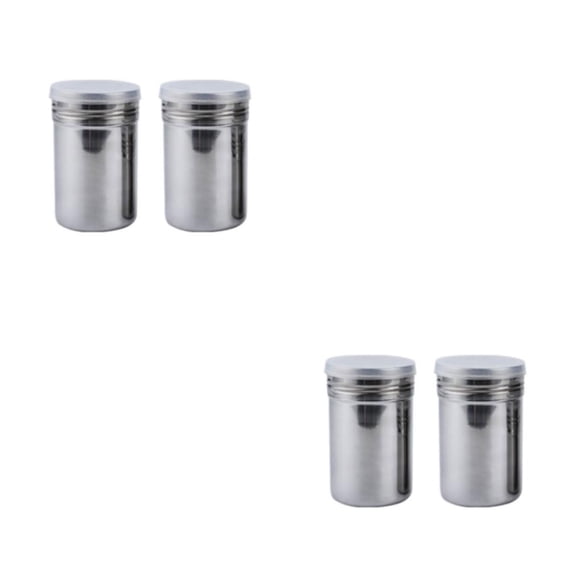 Yuarrent Frasco de condimento de 2 piezas con cubierta de malla fina de acero inoxidable: mantenga sus especias organizadas y ordenadas Frasco grande6.5*11.5 2Conjunto