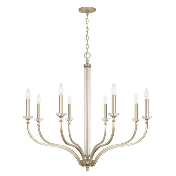 8 Light Chandelier In Transitional Style-35 Inches Tall And 38 Inches Wide     -Traditional Installation Capital Lighting 444881Bs