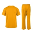 thumbnail image 3 of Domuza Scrubs Medical Uniform for Men Scrubs Set Medical Scrubs Top and Pants with Multiple Pockets Yellow M, 3 of 5