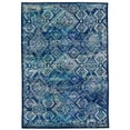 thumbnail image 2 of Contemporary Home Living 3.25' x 5' Tribal Diamond Area Throw Rug - Navy Blue and Teal, 2 of 7