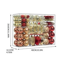 hengsof 110PCS Christmas Xmas Tree Ornaments Balls Painted Colorful Christmas Mini Ornaments Decoration Pendant for Holiday Party Decor