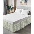 thumbnail image 4 of Sage Green Bed Skirt Checkerboard Plaid Bed Skirts Queen Size 16 Inch Drop, Wrap Around Dust Ruffle&nbsp;Bedskirt with Adjustable Elastic Belt for Queen Size Beds, 4 of 7