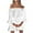 White, variant on Fesfesfes Stylish Women's Summer Dresss Casual Off Shoulder Bell Sleeve Sun Dress Solid Dresses Women Dress