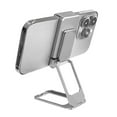 thumbnail image 1 of SGACAI Teléfono de metal plegable portátil con clip para los dedos, soporte de ángulo telescópico ajustable, 1 of 7