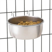 ProSelect Stainless Steel Hanging Dog Bowl Mounted 8oz for Dogs