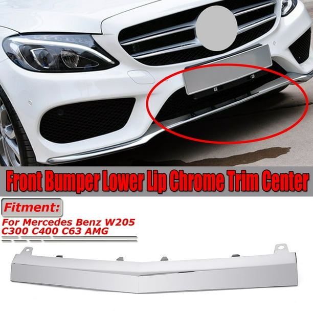 Mercedes c class chrome cheap front bumper trim