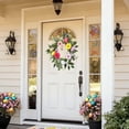 thumbnail image 6 of Easter Wreath Spring Wreaths for Front Door Decorations Artificial Flowers Colorful Wreath Decor Spring Easter Egg Wreath, 6 of 6