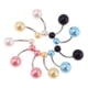 thumbnail image 2 of 10 piezas Piercings corporales Joyas coloridas Botón Barra de del del vientre, 2 of 7