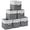 White & Grey-11"x11"x11", variant on 11 x 11 Inch Cube Storage Bins, 6 Pack Large Collapsible Fabric Storage Bin with Ropes, Foldable Storage Cubes for Home, Office,Closet, Clothes, Toys Organizer (White & Grey-11"x11"x11")