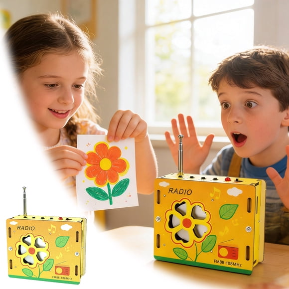 DIY Mini Radio Educational Wooden 3D Puzzle Educational For Kids & Teens Build Your Own Radio Electronic Circuits To Enhance Critical Thinking