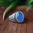 thumbnail image 6 of Blue Chalcedony Ring, 925 Silver Ring, Designer Ring, Dainty Ring, Handmade Jewelry, Minimalist Ring, Statement Ring, Boho Unisex Jewelry**, 6 of 9