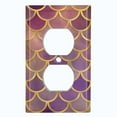 thumbnail image 2 of Metal Light Switch Plate Outlet Cover Mermaid Faded Purple MER010, 2 of 13