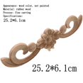 thumbnail image 2 of Flor de madera tallado apliques naturales for gabinete de muebles molduras inaugadas sin pintar calcomanía estatuilla decorativa, 2 of 6