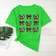 thumbnail image 2 of Camisas de Manga Corta para las Mujeres Moda Casual Impresión Cuello Redondo Suéter Tee Blusas, 2 of 4