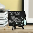 thumbnail image 2 of Signs ByLITA Por Favor Lavese Las Manos, Hygiene Sign, 6" x 8" (Black), 2 of 2