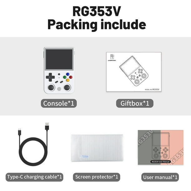 Anbernic RG353V RG353VS 3,5 ''pantalla táctil reproductores de juegos portátiles Android LINUX Dual OS consola de videojuegos 3200 mAh juegos Retro