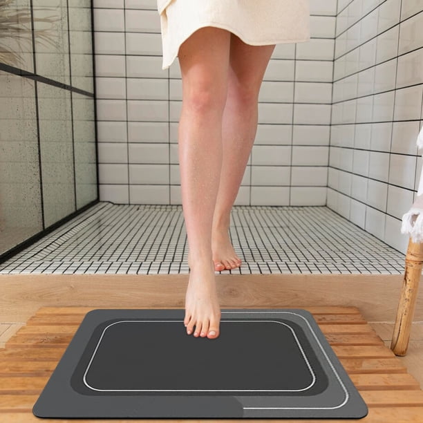 Xihbxyly Alfombra de Terciopelo de Cristal, con Base de Goma Seca Superabsorbente, Diseño Antideslizante, Fácil de Limpiar, Moderna Alfombra de Baño, Multiusos, para Baño, Cocina y Lavandería, Tamaño