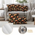 thumbnail image 6 of Fall Pumpkins Retro Outdoor Waterproof Pillow Covers, Thanksgiving Maple Leaves Rustic Black Decorative Square Throw Pillowcase Sofa Cushion Sham for Patio/Couch/Chair, 16"x16" 2 Pack, 6 of 8