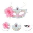 thumbnail image 3 of Unique Bargains 1 Pc Ball Princess Half Face Party Mask for Masquerade Party Pink, 3 of 5