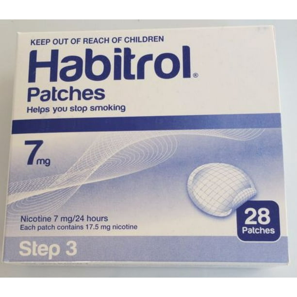 Step 3 28 Count Habitrol Transdermal Nicotine Patch 7mg 24 Hr Relief Walmart Com Walmart Com