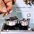 thumbnail image 1 of Mini Stainless Steel Cookware Set for Live Stream Cooking Play: Direct from Manufacturer, Compact Size, Versatile Use for Soup & Rice, User-Friendly Design, Suitable for All Ages - D200 D-A+B+C, 1 of 5