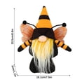 thumbnail image 3 of 9.8 Inch Cute Bee Festival & Harvest Festival Faceless Gnome Plush Figurine, Adorable Yellow & Black Festive Decorative Doll for Home Window, Shelf Display, Holiday Celebrations for Family & Adults, 3 of 6