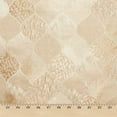 thumbnail image 3 of Ornamental Extra Wide Metallic 110" Heavyweight Upholstery Jacquard Polyester Fabric By The Yard (Beige, 5 Yards), 3 of 3