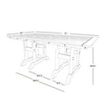 thumbnail image 5 of WestinTrends Malibu 6 Piece Adirondack Patio Dining Set with Bench, All Weather Poly Lumber Outdoor Table and Chairs, 71" Trestle Dining Table, 4 Adirondack Chair with Dining Bench, White, 5 of 9
