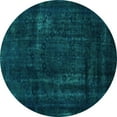thumbnail image 1 of Ahgly Company Indoor Round Persian Turquoise Blue Bohemian Area Rugs, 5' Round, 1 of 4