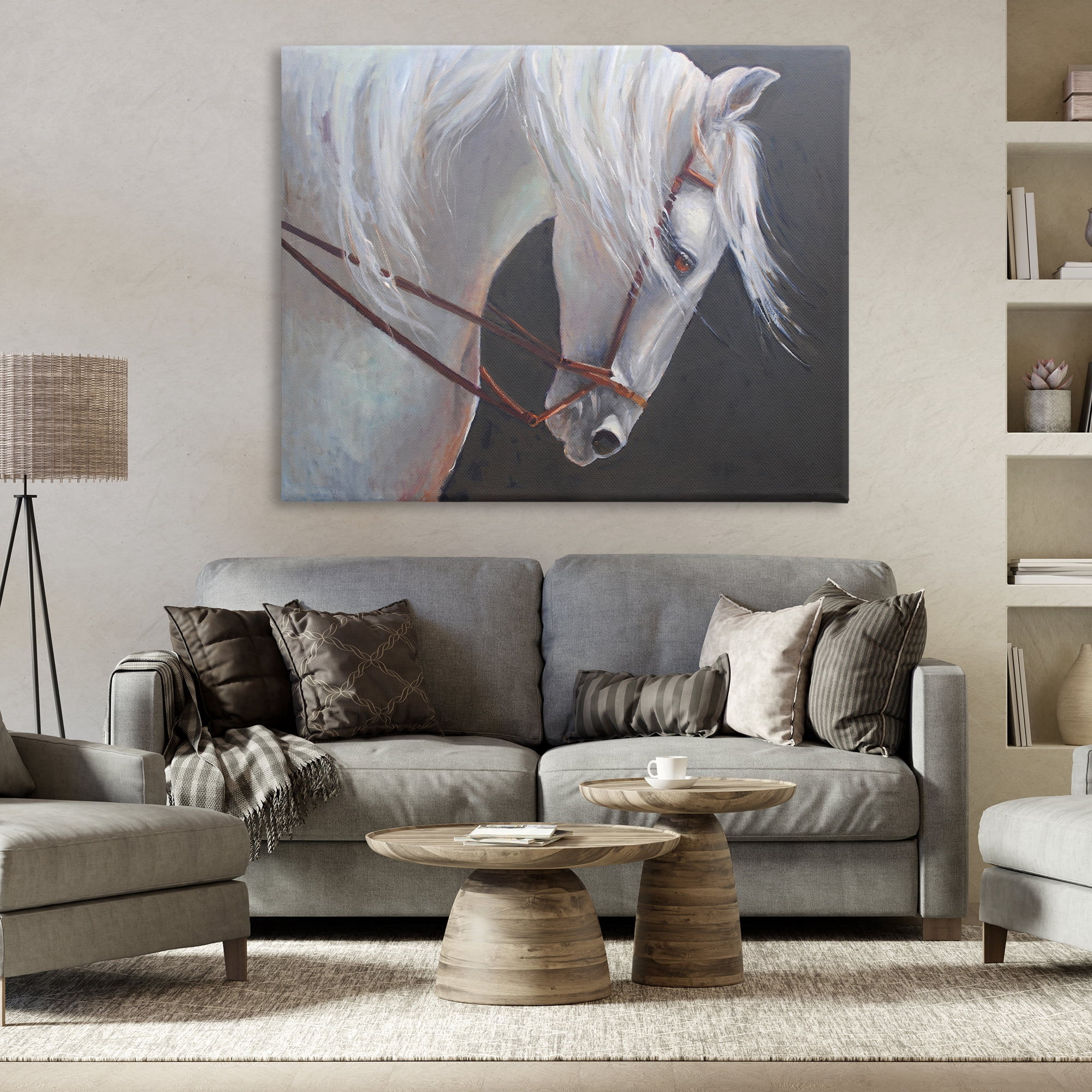 Stupell Industries Majestic White Mare Canvas Wall Art, design by Jadei Graphics