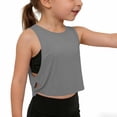 thumbnail image 2 of MHOSTAFH Girls Athletic Tank Tops Solid Color Sleeveless Shirts Summer Workout Tennis Yoga Running Tops, 2 of 9