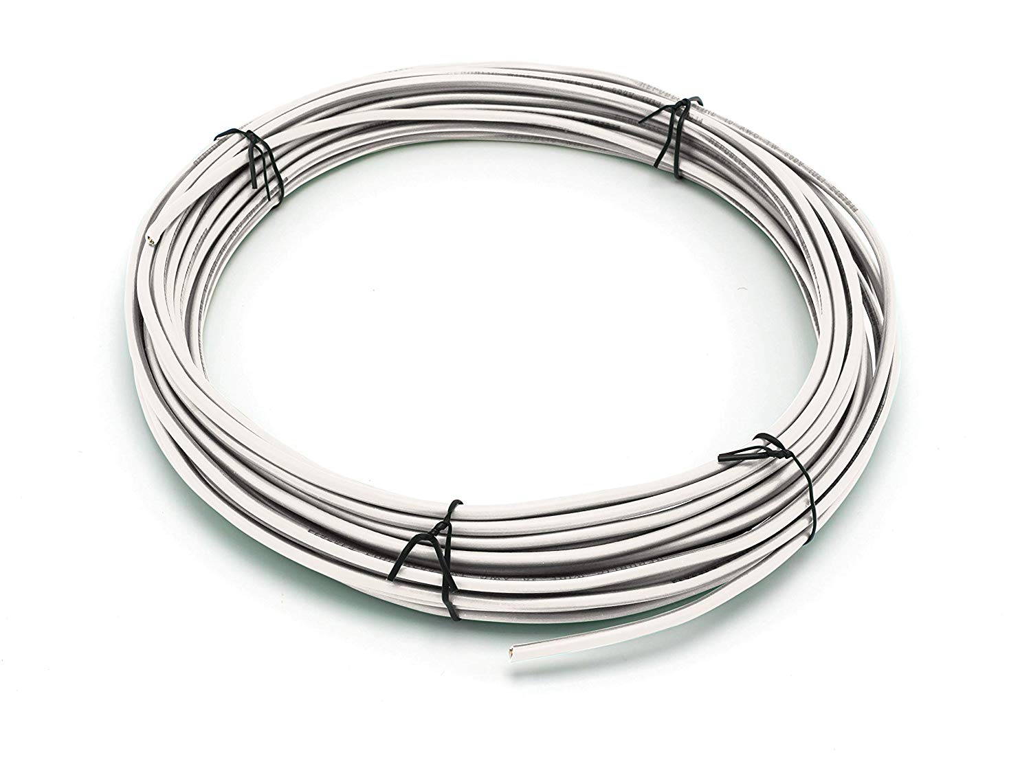 TXL Automotive Wire 16 AWG BLACK w/ WHITE Stripe Bulk 50 ft Primary