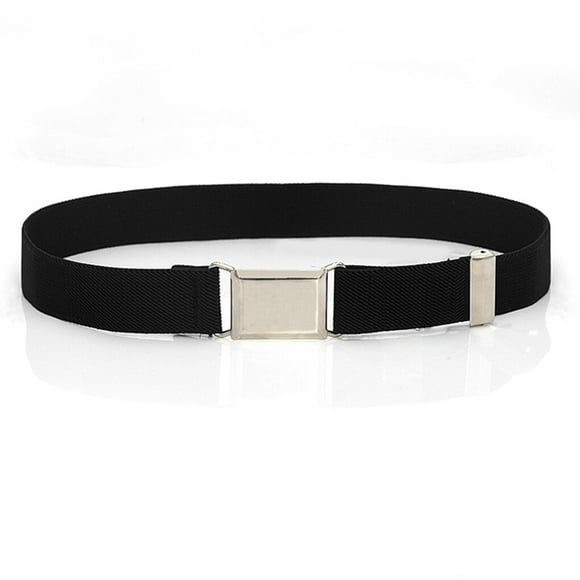 pitrice Ceinture de Taille Boucle Magnétique Enfants Élastique Extensible Accessoires pour Vêtements Multicolore Légère Sangle de Ceinture en Sangle pour Garçons Filles Magnétique, Noir