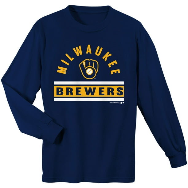 Youth Navy Milwaukee Brewers Basic Long Sleeve T-Shirt - Walmart.com