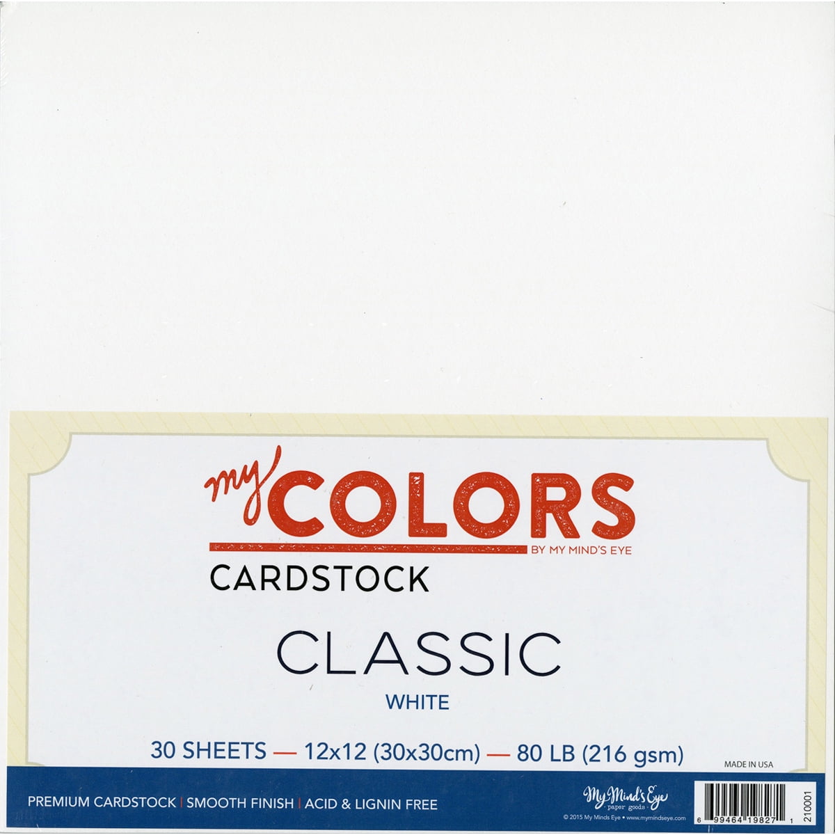 My Colors Classic Cardstock Bundle, 12" x 12", 30pk