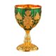 thumbnail image 5 of Copa de licor o vino con forma de cáliz vintage repujado para bar, fiestas y hogar. Verde, 5 of 9