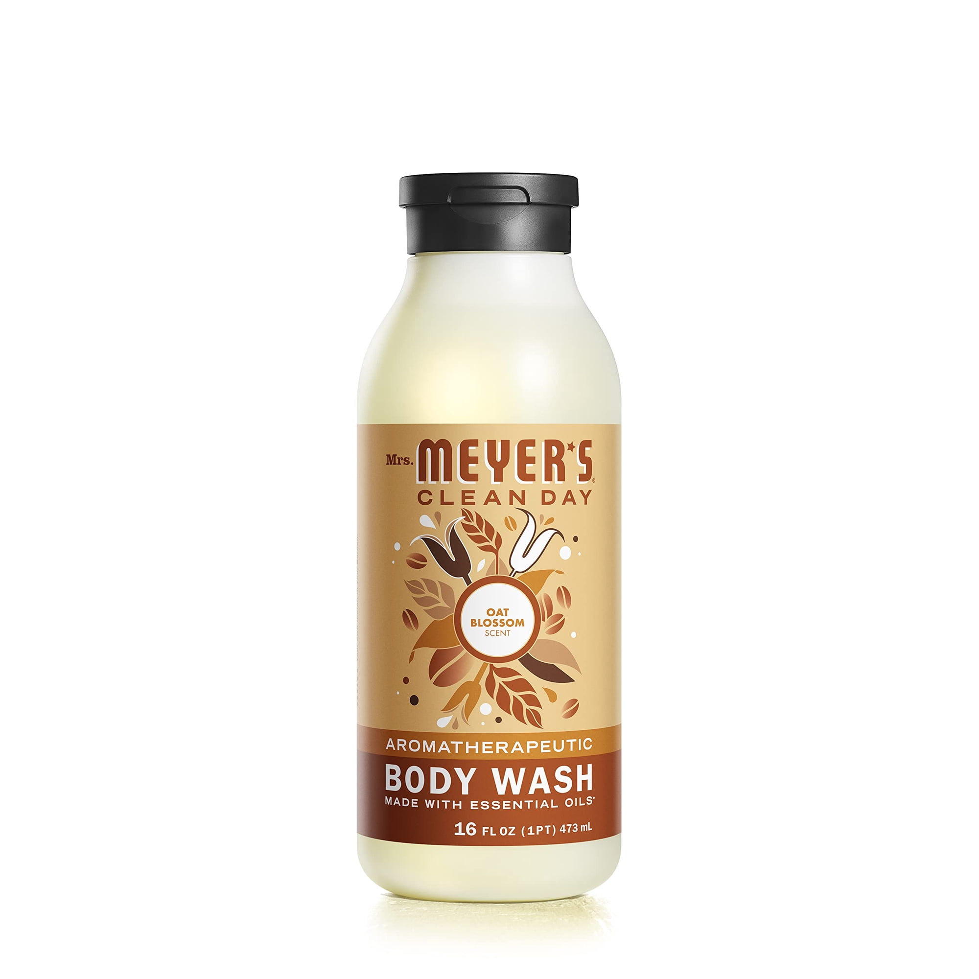 Mrs. Meyer’S Cleanday Moisturizing Body Wash For Women And Men, Biodegradable Shower Gel Formula Made With Essential Oils, Oat Blossom Scent, 16 Oz